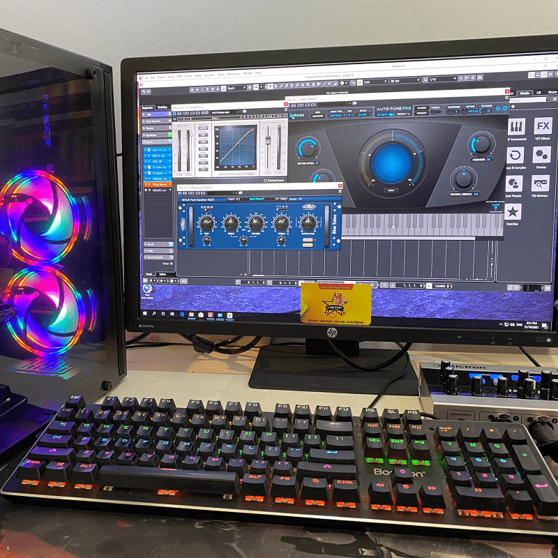 Dàn Máy Tính Livestream Thu Âm Tặng Phần Mềm Cubase Autotune